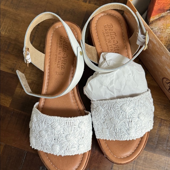 Bella Vita Cream Wedge Sandals - Picture 2 of 4